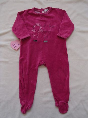 pyjama velours 1 piece 18 mois