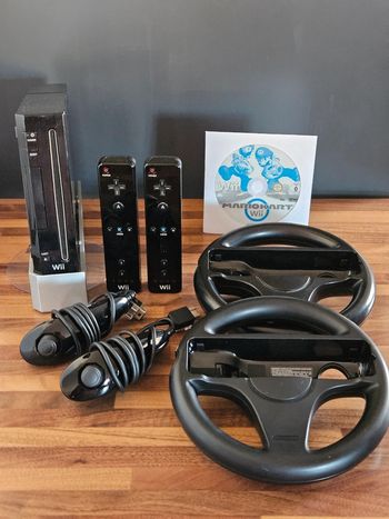 Nintendo Wii noir # Pack Mario Kart pour 2 personnes #