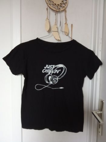 Tee shirt noir garçon 8 ans