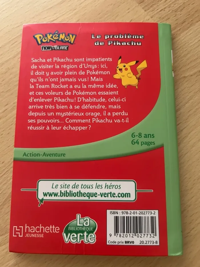 Livre Pokémon noir et blanc La bibliothèque verte - photo numéro 2