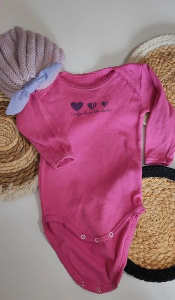 Body bodie manches longues coeur bébé fille