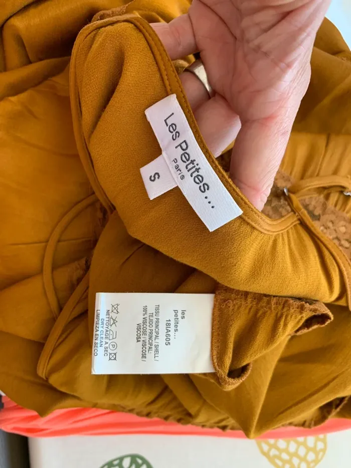 Robe à bretelle mi-longue ocre Les Petites taille S - photo numéro 19