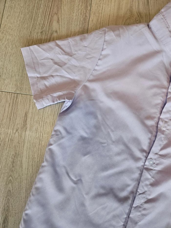 Chemise manches courtes shein 11/12 ans mauve clair - photo numéro 2