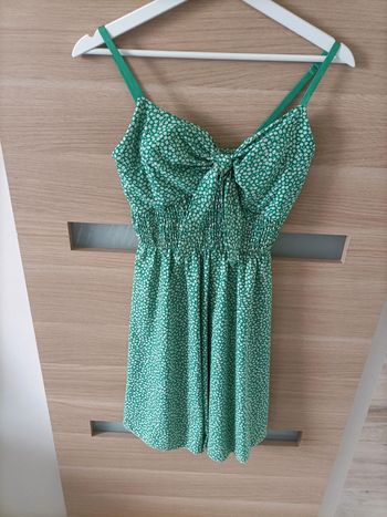 Robe été fleurie verte