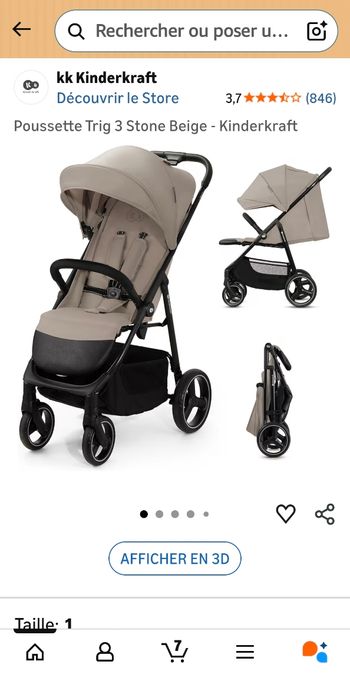 Poussette kinderkraft trig 3