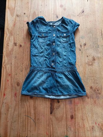 Robe en jean à boutons pression TEX
