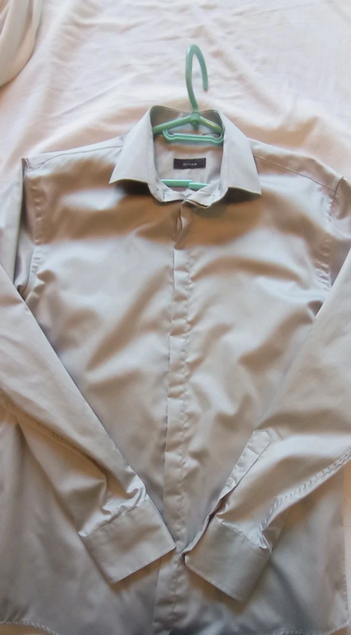 Chemise satin grise brice - photo numéro 2