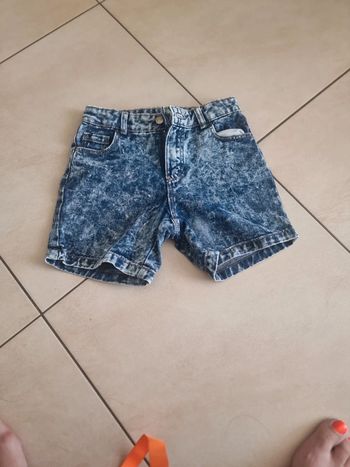 Short fille jeans