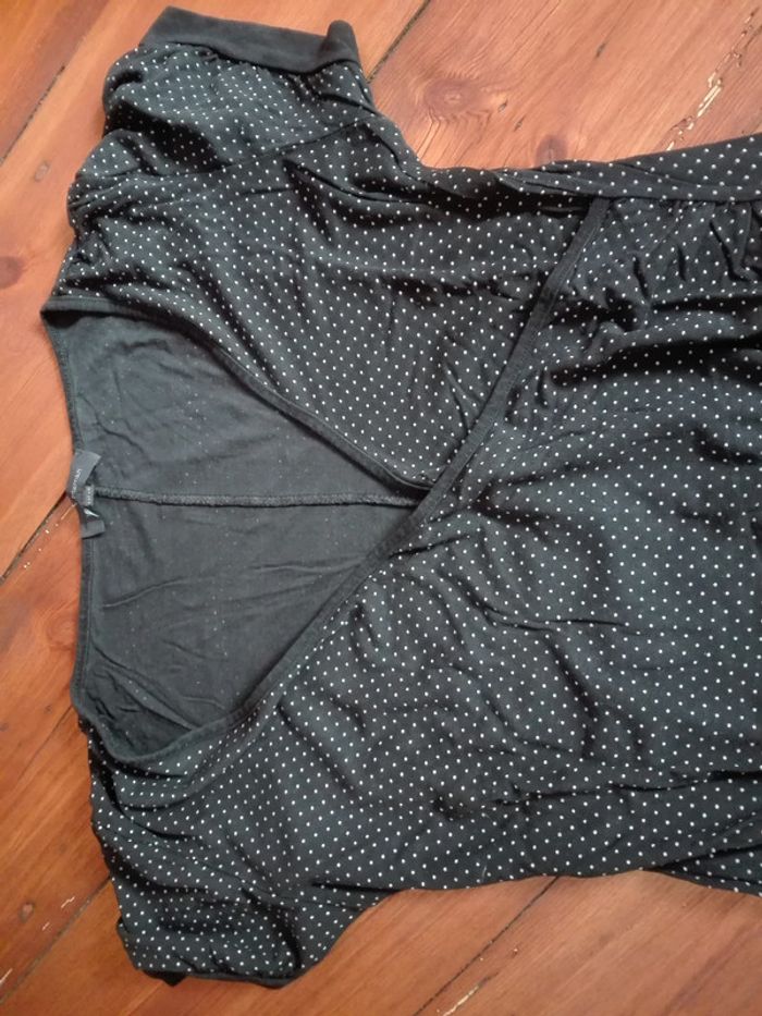 Superbe robe noir pois grossesse - photo numéro 2