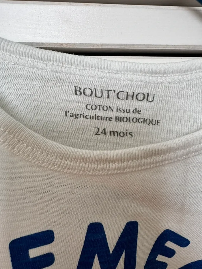 T-shirt blanc || Bout’chou || 24 mois - photo numéro 3