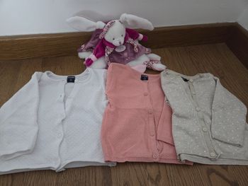 Gilet manches longues boutonnés bébé fille kiabi