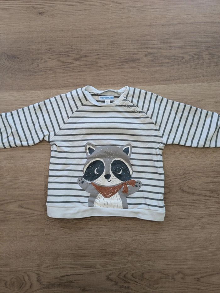 Pull Vertbaudet raton laveur
