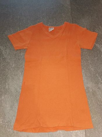 T-shirt long Vintage Femme 34/36 orange