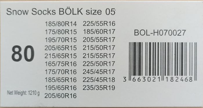 Chaussettes neige neuves pour pneus - photo numéro 2