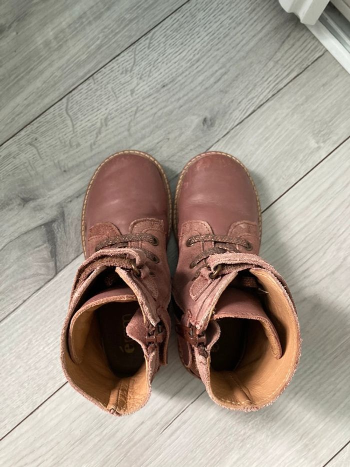 Bottines en cuir vieux rose - photo numéro 7