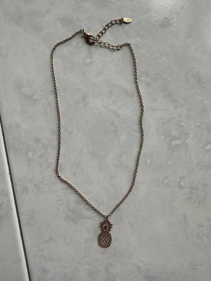 Collier ananas ajustable moa