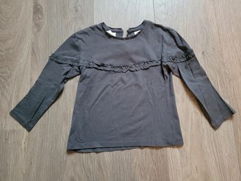 T-shirt gris à manches longues