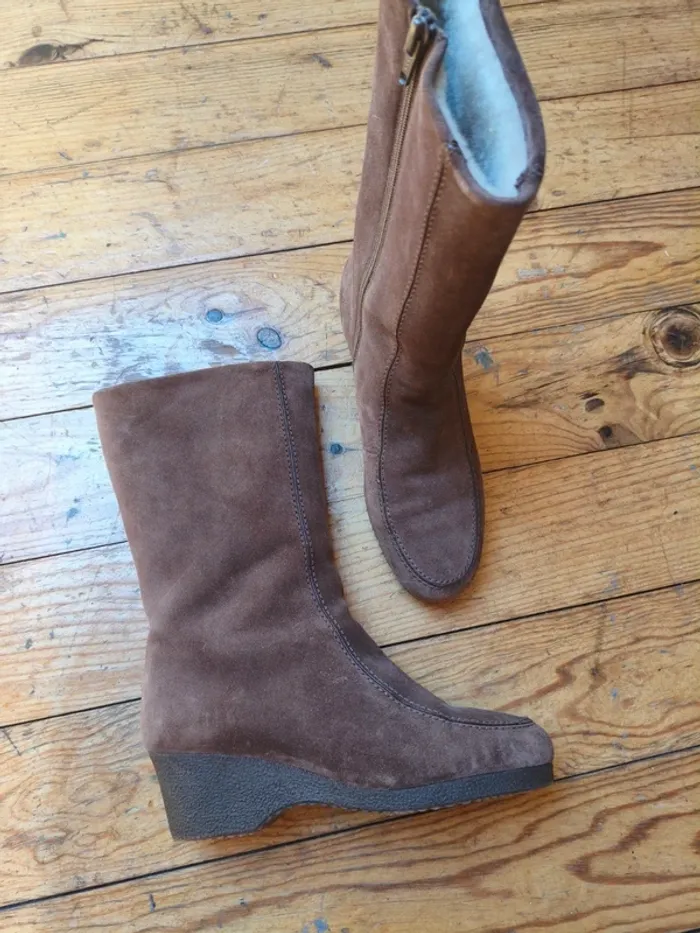 Bottines en mouton retourné