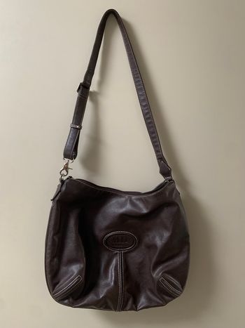 Sac bandoulière en cuir marron Mac Douglas en très bon état