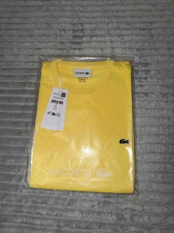 T-Shirt Coton Pima Jaune Lacoste neuf 🐊