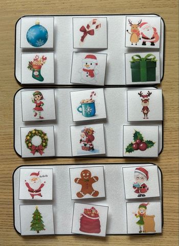 Fiche Montessori : Le loto de Noël