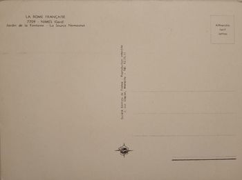 Grande carte postale  Nime (Gard) jardin de la fontaine