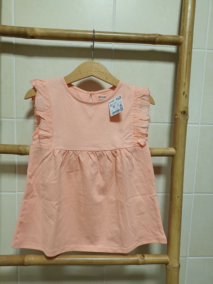 T-shirt corail 36 mois 100 % coton biologique neuf