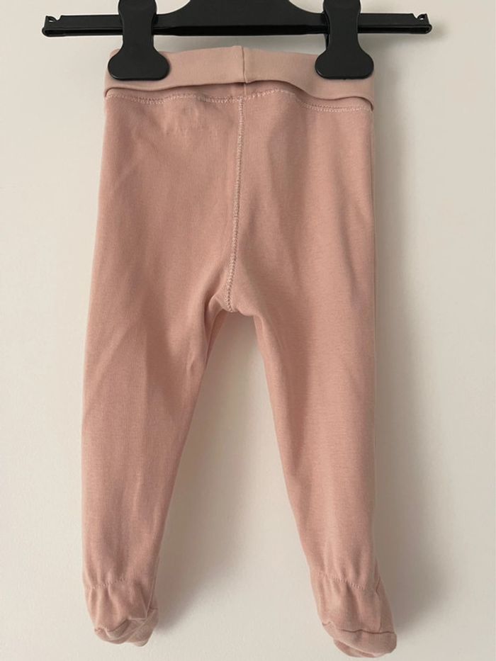 Lot de 3 bodies Trixie manches longues couleur vieux rose + petit pantalon avec pieds assorti H&M - photo numéro 13