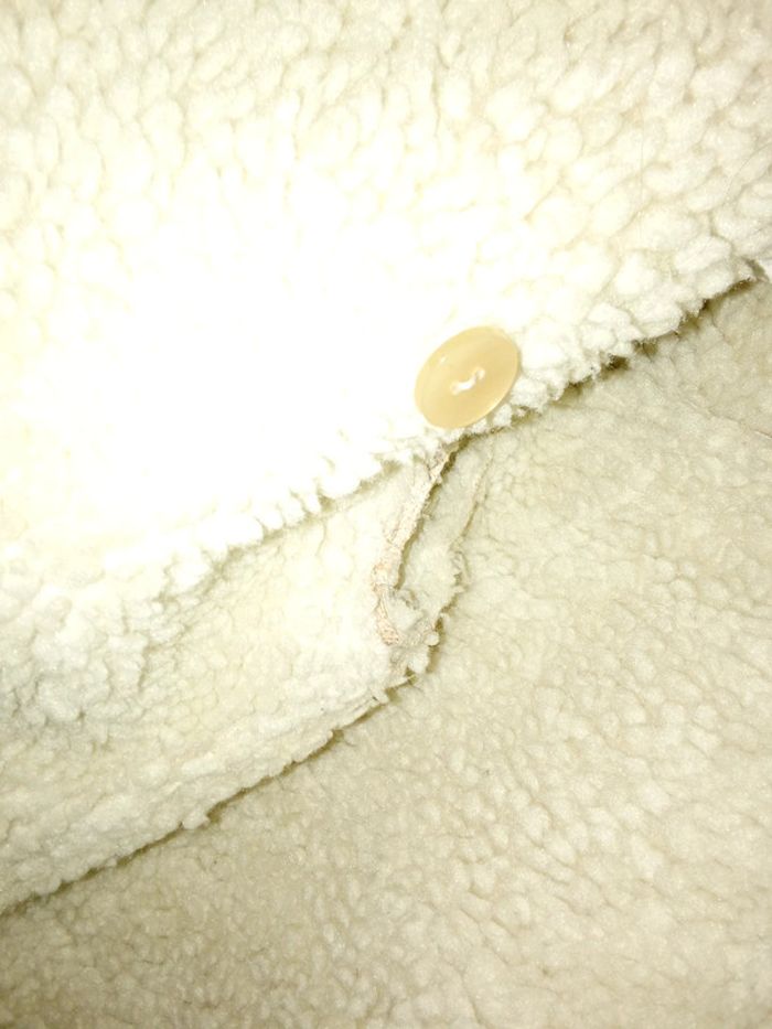 Veste hiver beige suédine et style mouton à l'intérieur Mango taille XS - photo numéro 6