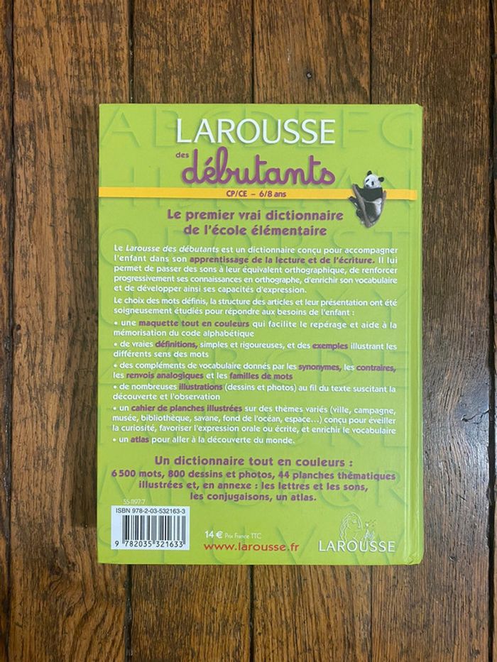 Dictionnaire Larousse des débutants 6/8 ans - CP/CE - photo numéro 2