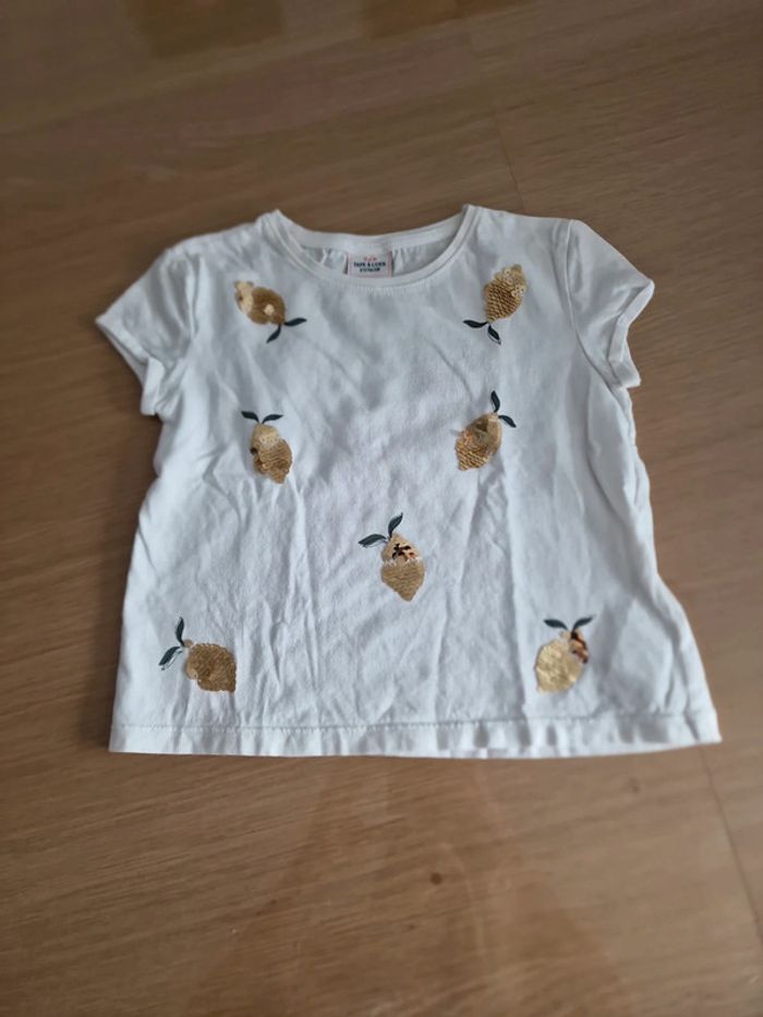 Haut tee shirt tao blanc citron 🍋