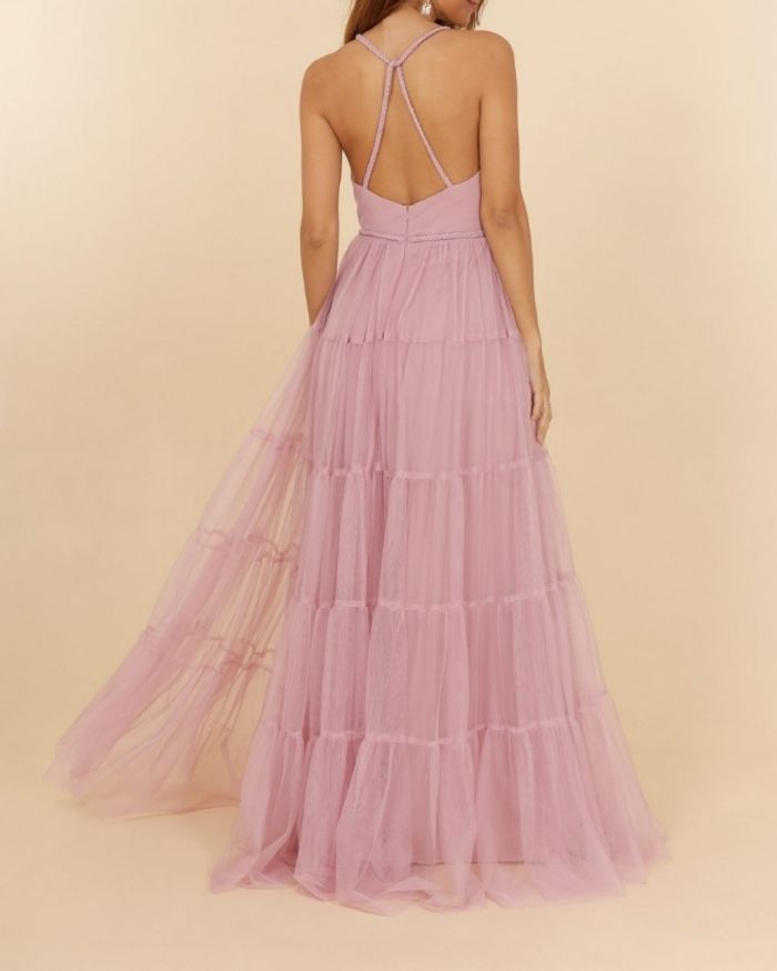 robe ceremonie volanté bretelle tressées vieux rose
Taille 38 - photo numéro 4