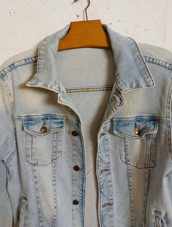 🩵 Veste en jean bleu clair – Zara Man – Taille M - photo numéro 5