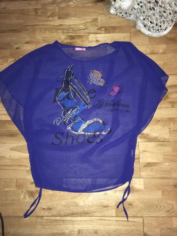 belle blouse bleue en voile m nickel