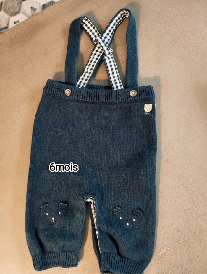 Salopette douce en laine sergent major 6 mois