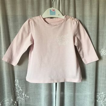 T-shirt rose super little girl 3 mois Vert Baudet