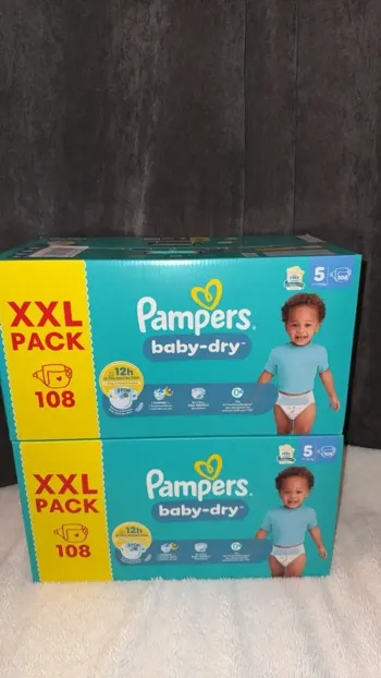 Couches Pampers Baby Dry Taille 5 XXL Neuf Lotx2