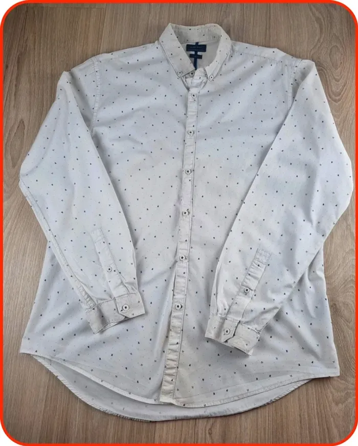 Chemise blanche à motif Zara Man Homme Taille Xl - photo numéro 2