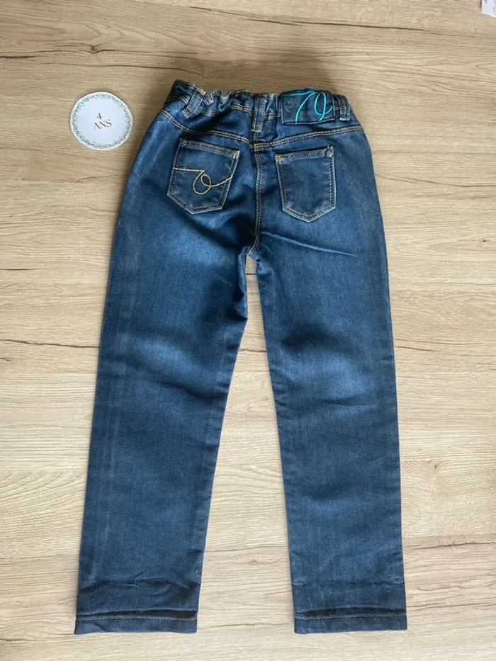 Jeans enfant bleu marine mixte réglable 4 ans Orchestra - photo numéro 6