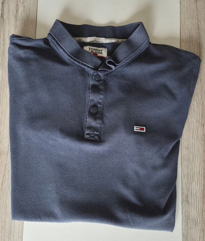 Polo Tommy Jeans - Bleu Marine - Taille L (Slim Fit) - photo numéro 1