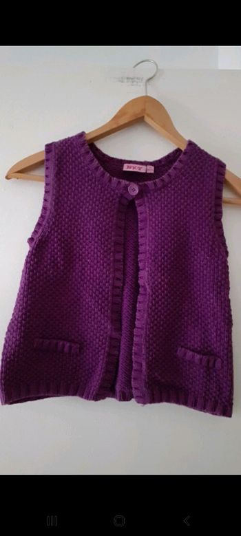 Gilet sans manches violet