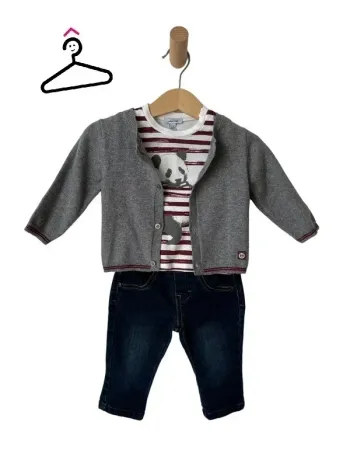 Ensemble 3 pièces pour bébé garçon - Absorba 6 mois (68cm)