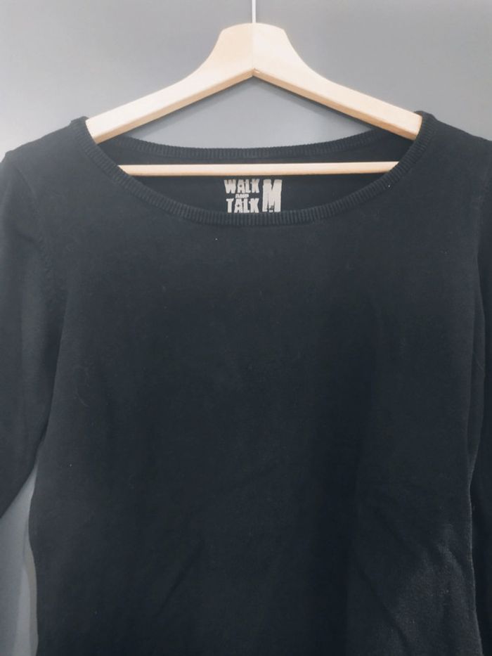 Pull noir Col évasé - photo numéro 3