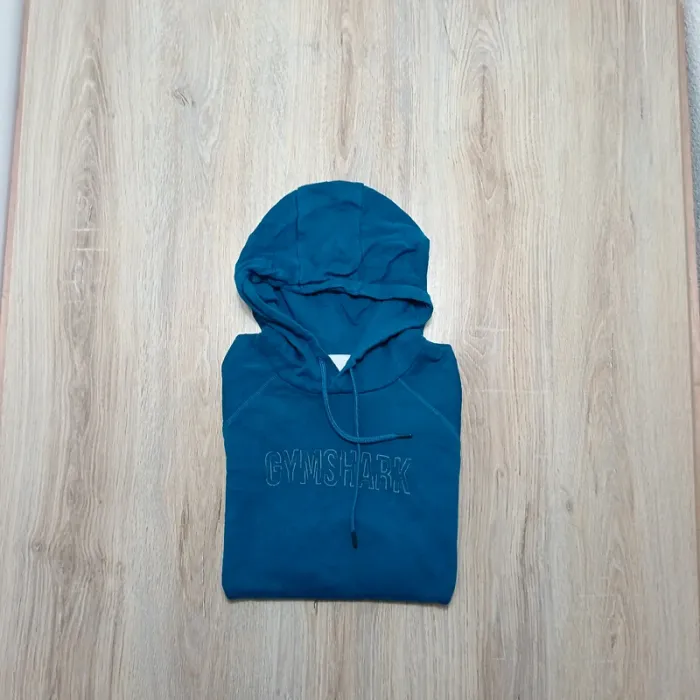 Hauts gymshark homme sweat capuche M bleu