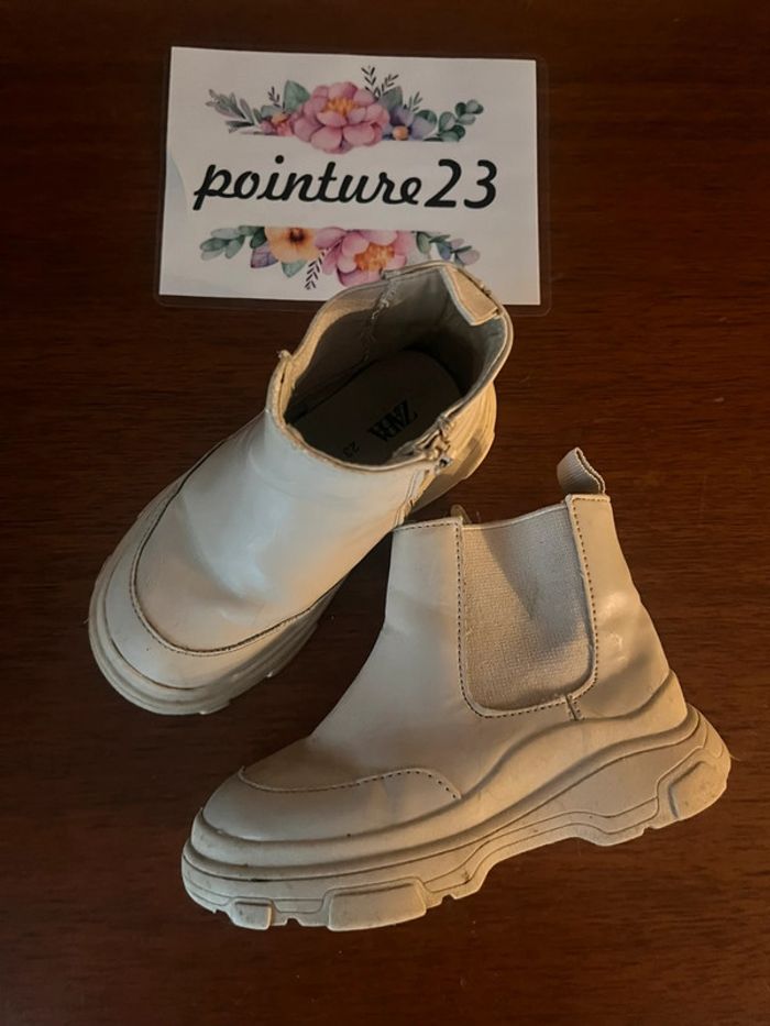 Bottines imperméable beige Zara 23