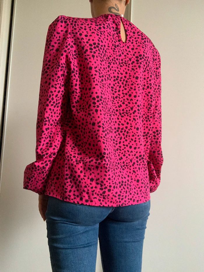 Blouse rose tachetée shein taille m 38 - photo numéro 3