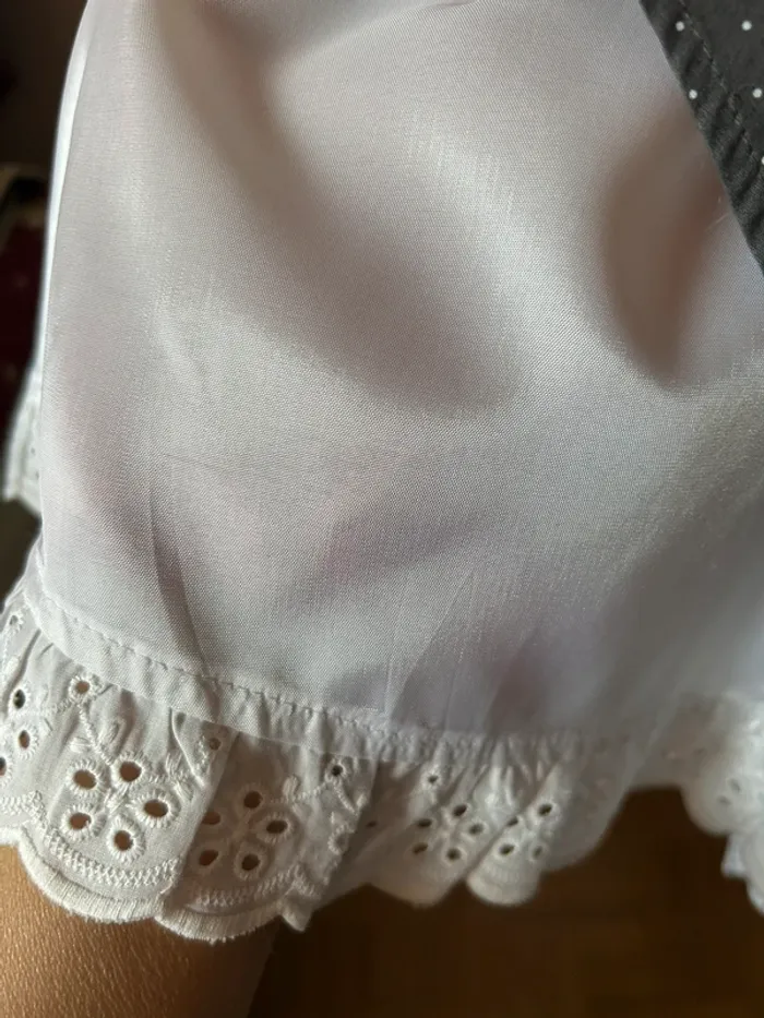 🩶🌸Jupe longue à pois bohème coton gris M/38 cottagecore Oktoberfest Berwin&Wolff polka dots skirt🌸🩶 - photo numéro 12