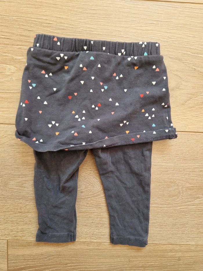 Legging jupe fille Hema gris foncé losanges 62 - photo numéro 3