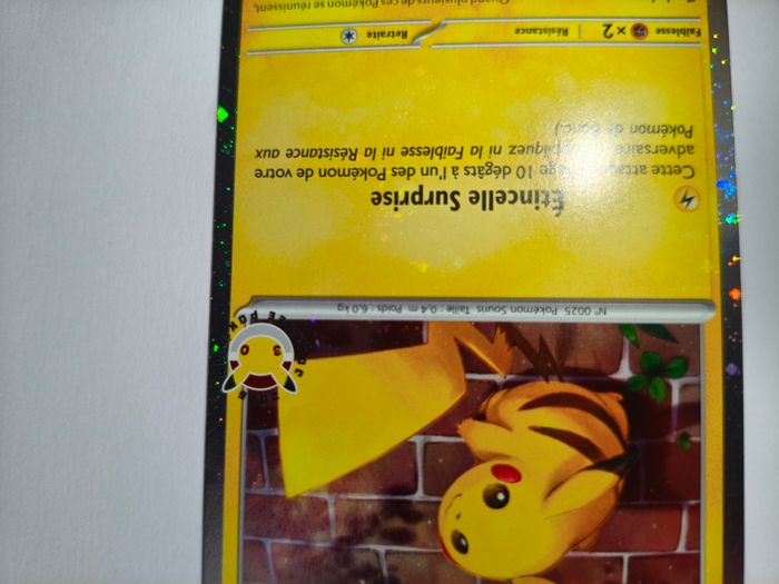 Carte 3 swirl🌀Pokemon promo Pikachu 051/162 holo fr Stamp 30 ans - photo numéro 4