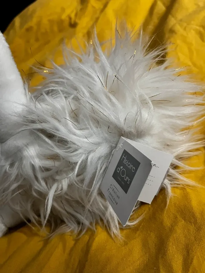 Superbe doudou peluche cygne blanc histoire d’ours - photo numéro 3